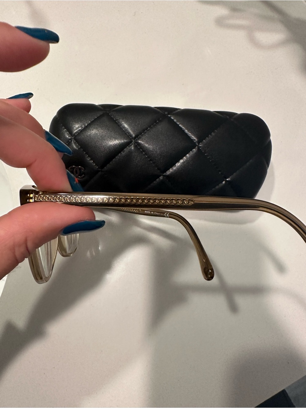 Chanel Women's Clear Brown Cat-Eye Optical Glasses with Quilted Case - Picture 3 of 5